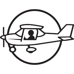 Icon of a plane and a pilot for FAM flight