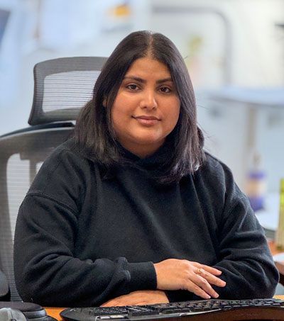 Gurleen Kaur in her office at PFC