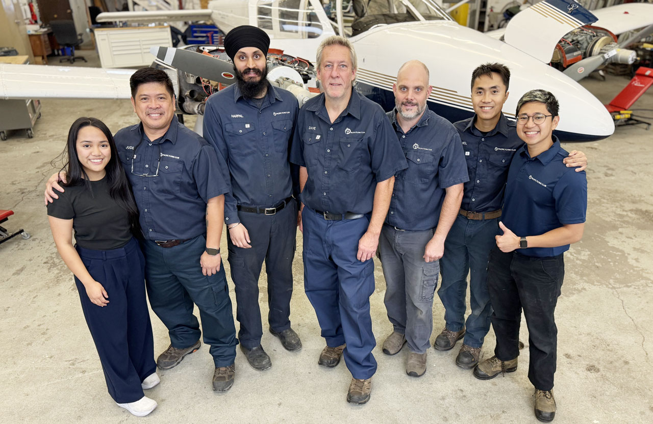 Pacific Flying Club maintenance team